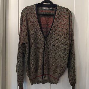 Vintage JT Beckett Wool Blend Knit Cardigan Sweater- Men's Size Large